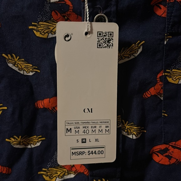 NWT Cactus Man Ricky Singh slim fit poplin short-sleeved button down size medium - Picture 7 of 8